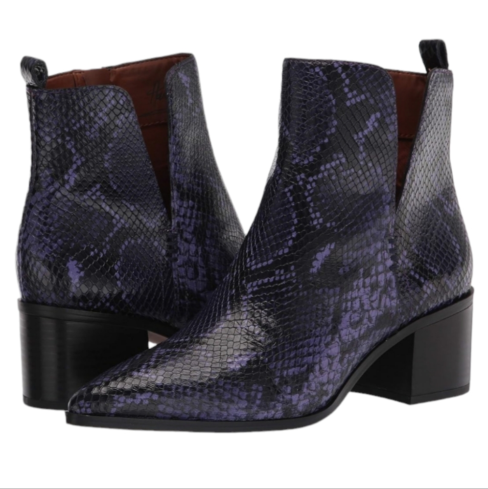 FRANCO SARTO Darona western boot purple snakeskin violet women's size 7.5
